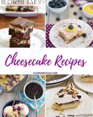 Collage photo of cheesecake recipes