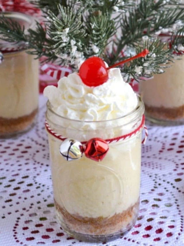 Holiday Eggnog Cheesecake in a Jar Recipe