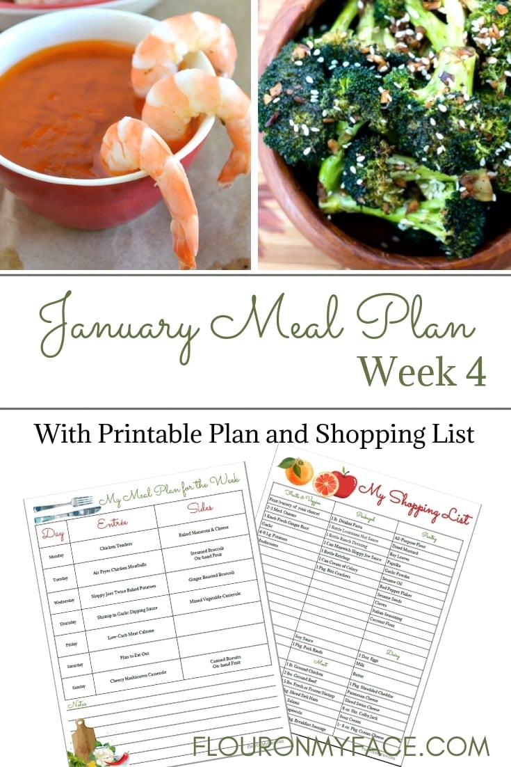 January Weekly Meal Plan Week 4 Flour My Face