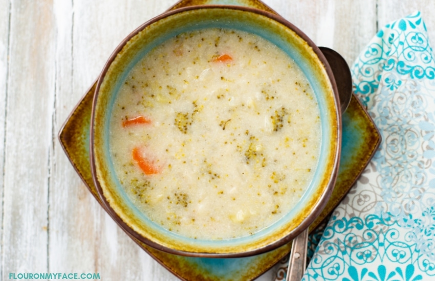 Instant Pot Cauliflower Broccoli Soup Recipe Flour On My Face