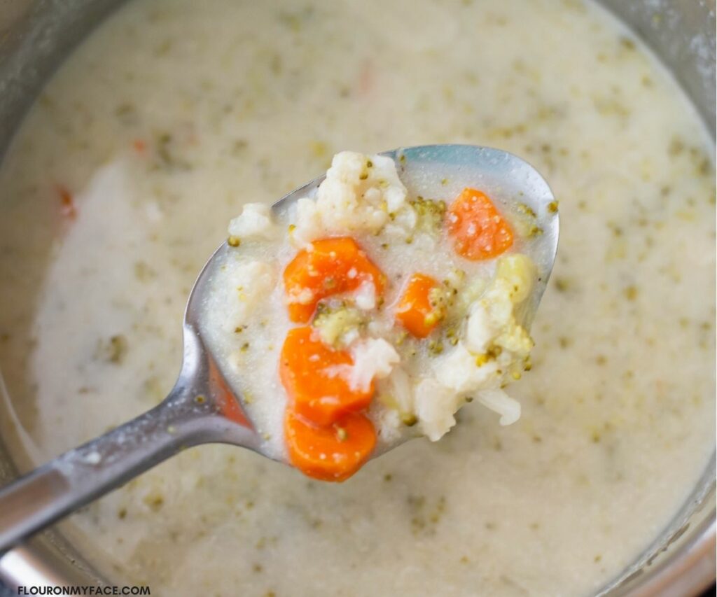 Instant Pot Cauliflower Broccoli Soup Recipe Flour On My Face