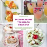 Four image collage of Easter recipe roundup.