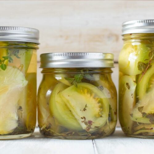 BEST Quick Pickled Green Tomatoes – A Couple Cooks
