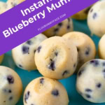 Mini blueberry muffins that were made in the Instant Pot on a plate.