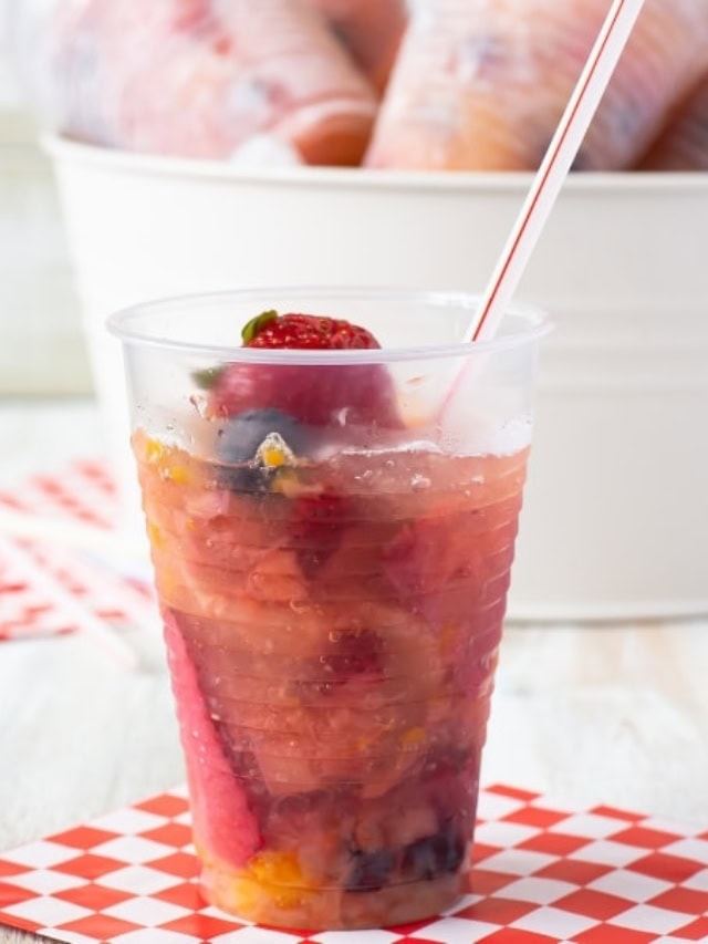 Frozen Fruit Punch Cups
