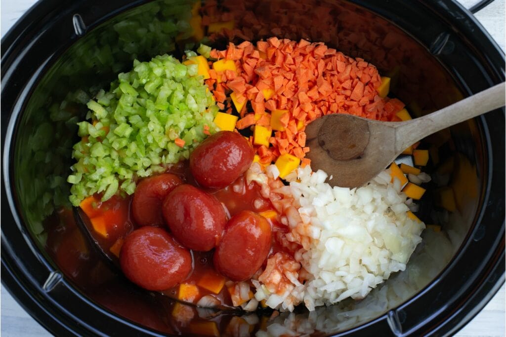 Crock Pot Lentil Butternut Squash Soup - Flour On My Face