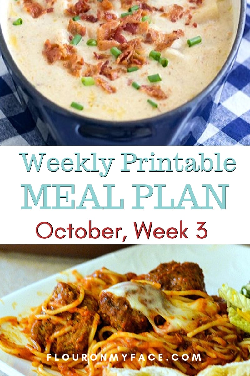 Preview image for October Meal Plan Week 3 menu