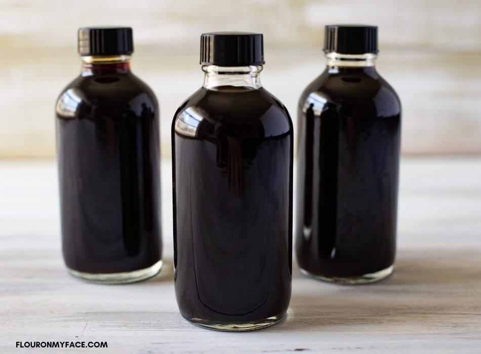 3 bottles of super concentrated homemade vanilla extract