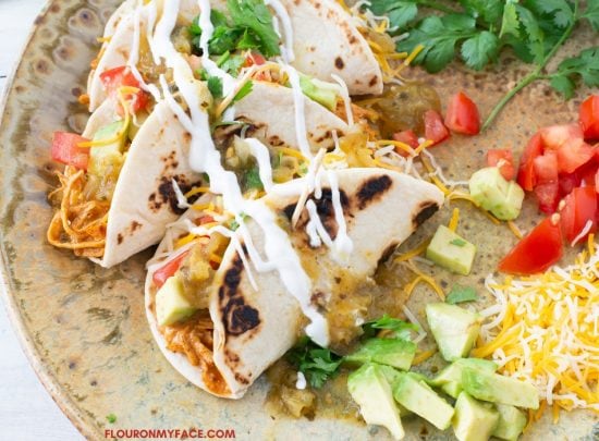 Creamy Chicken Tacos (30 Minute Meal) - Flour On My Face