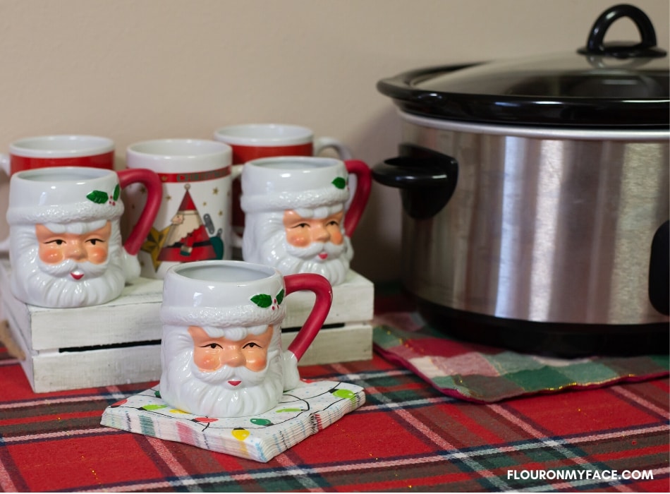 Types of Christmas mugs for your Crock Pot Hot Drinks for Christmas Bar or Hot Chocolate Bar