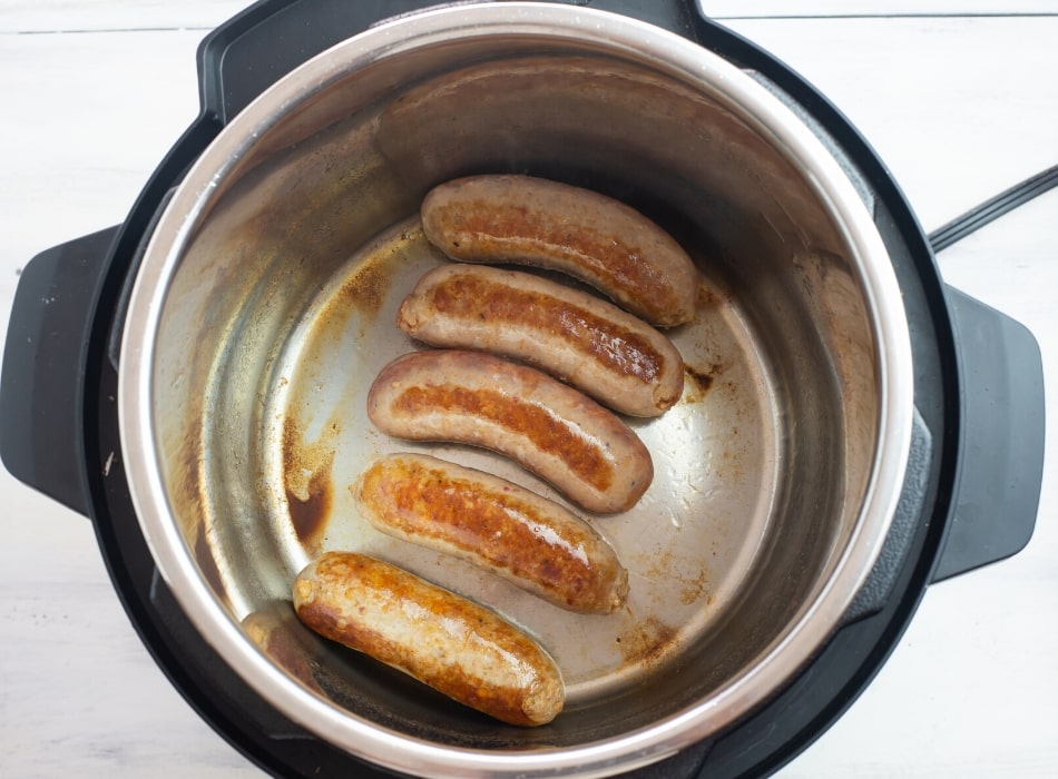 Browning Italian Sausage in the Instant Pot on saute
