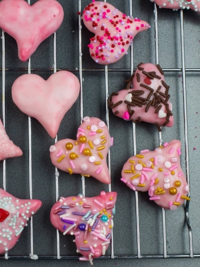 Valentine's Day Heart Shaped Spritz Cookies