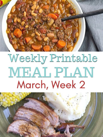 March Weekly Meal Plan Week 2 recipe preview
