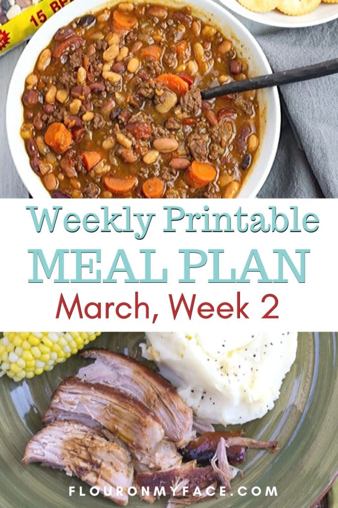 March Weekly Meal Plan Week 2 recipe preview