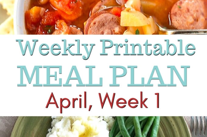 April Week 1 Meal Plan preview image