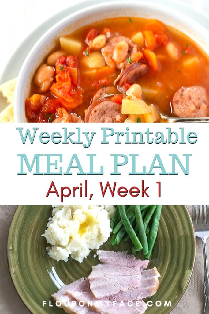 April Week 1 Meal Plan preview image