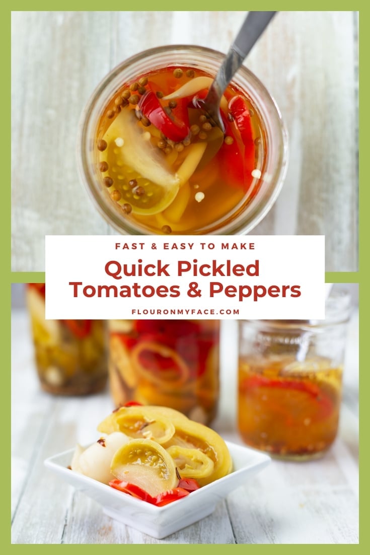 Quick Pickles Green Tomatoes and Peppers