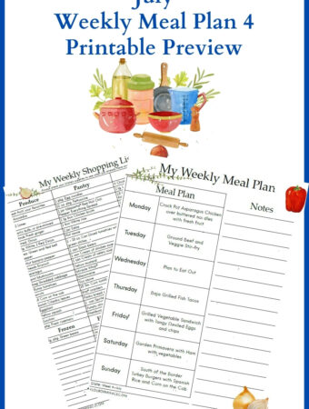 July Meal Plan 4 Printable Preview