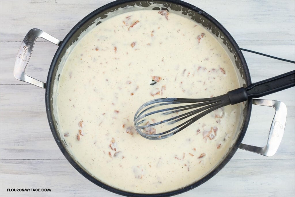 Smoked Gouda Alfredo Sauce with milk Flour On My Face