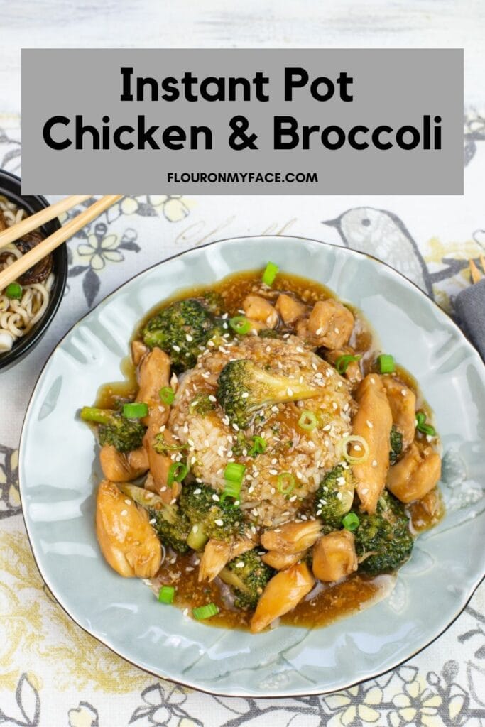 Chicken and Broccoli served over a bed of white rice