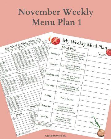 November Weekly Menu Plan featured image