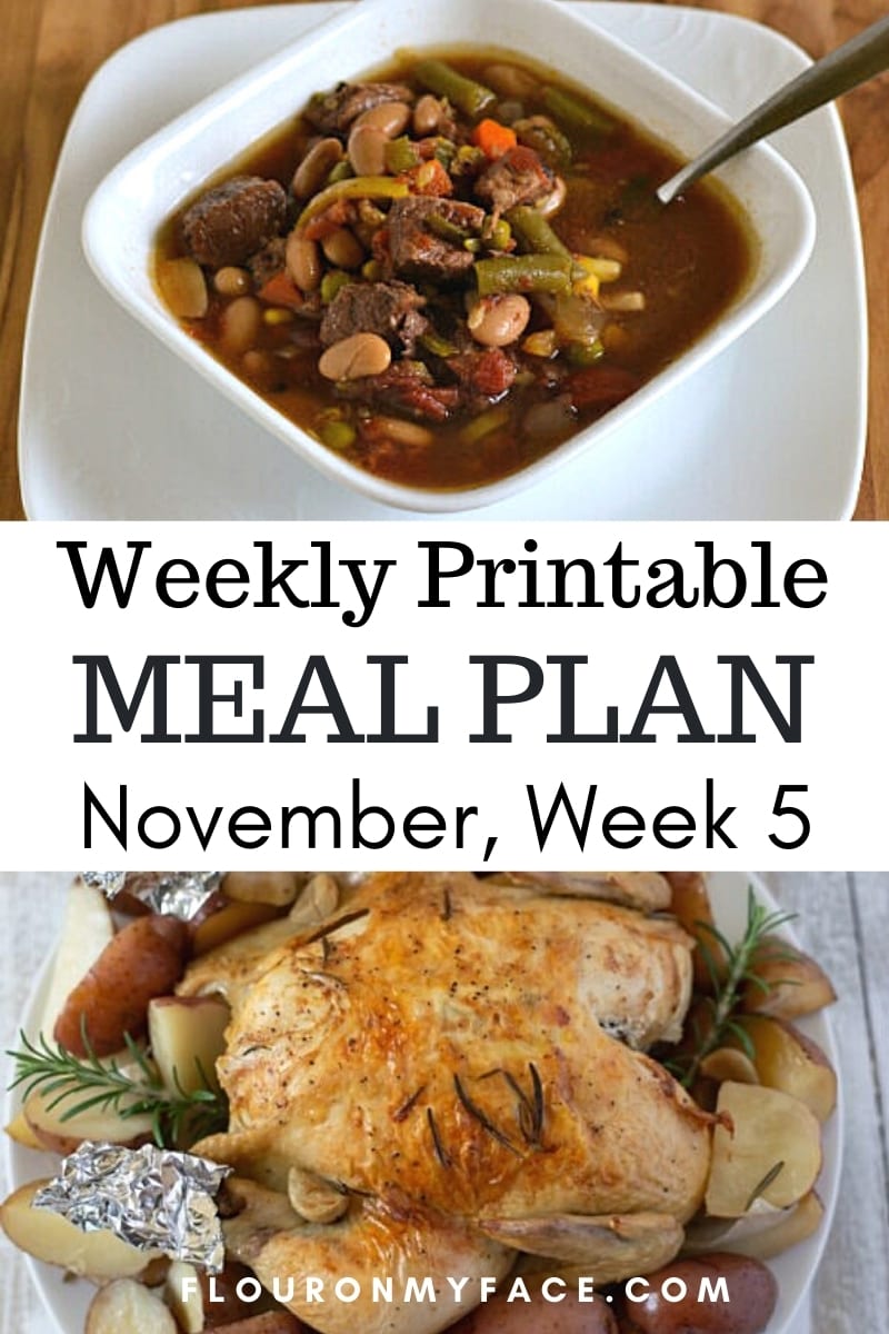 November Weekly Menu Plan 5 preview
