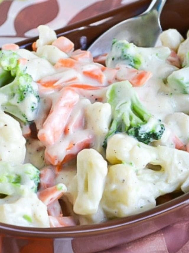 Delicious Vegetable Medley with a Homemade Cream Sauce