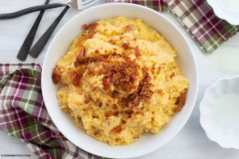 Mashed Rutabaga with Garlic & Bacon - Flour On My Face