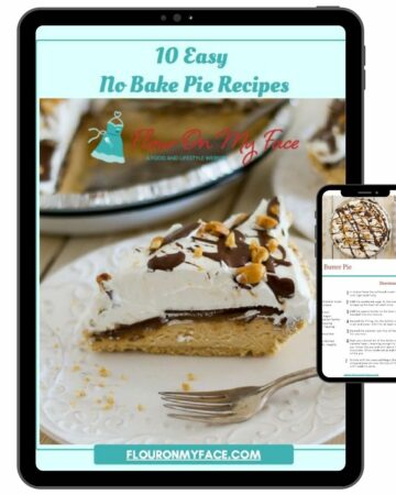 Preview image of the cover of of the 10 Easy No Bake Pie Recipes eBook