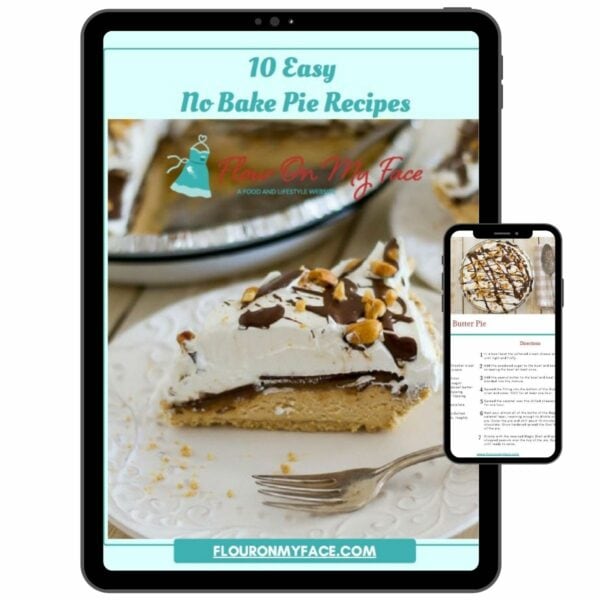 Preview image of the cover of of the 10 Easy No Bake Pie Recipes eBook