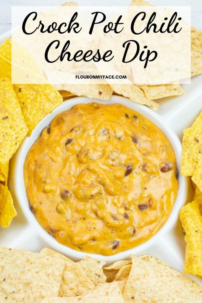 Easy Crock Pot Cheesy Chili Dip-Flour On My Face