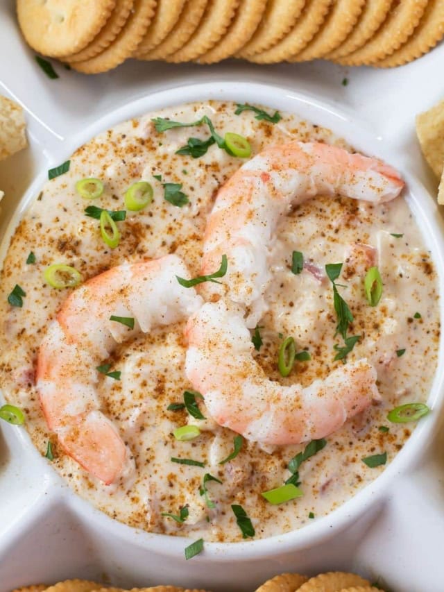 Cheesy Crock Pot Hot Shrimp Dip