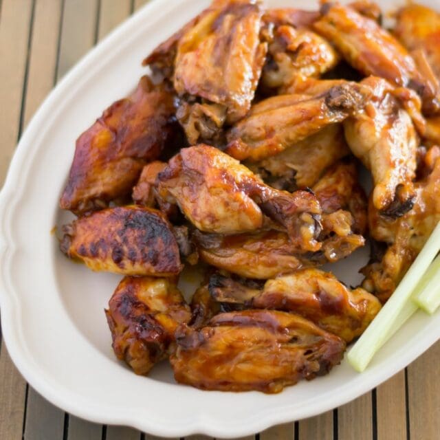 Crock Pot Honey BBQ Buffalo Chicken Wings - Flour On My Face