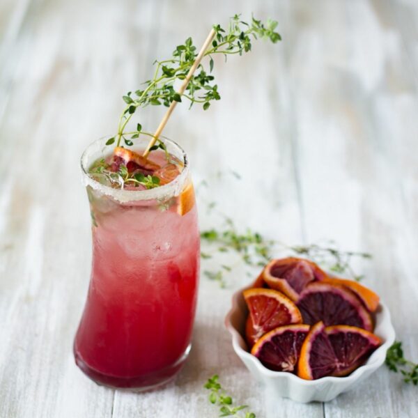 Blood Orange Thyme Paloma Cocktail Flour On My Face