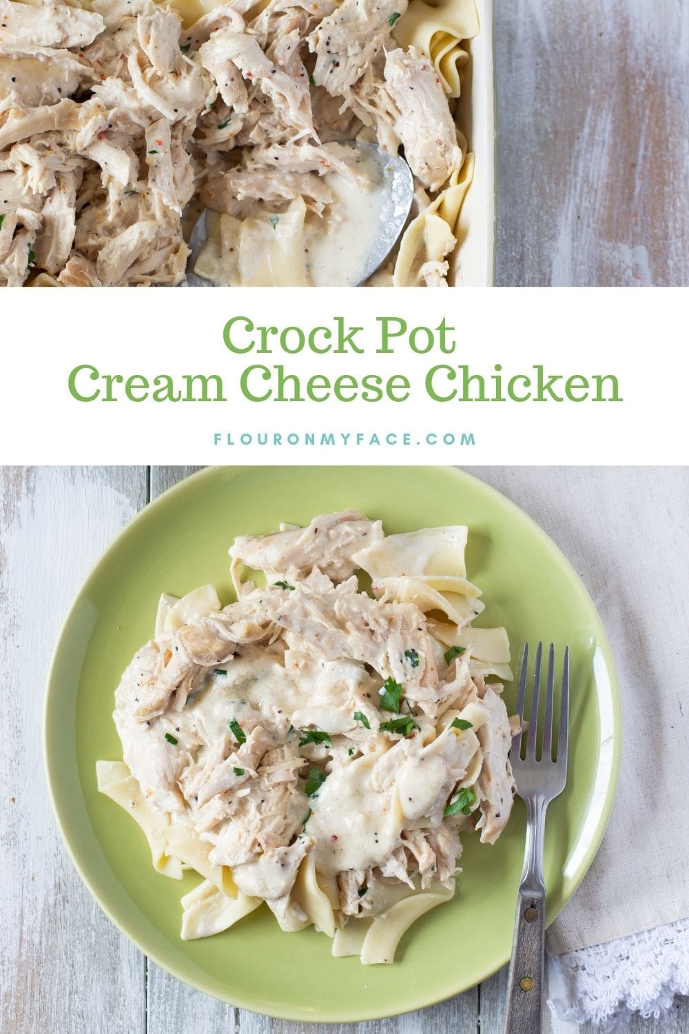 Crock Pot Cream Cheese Chicken Recipe - Flour On My Face