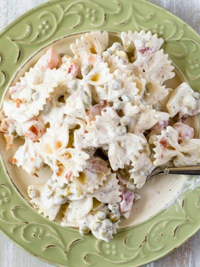 Creamy Pea Pasta Salad Recipe