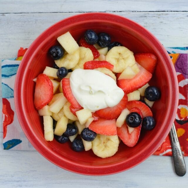 Fruit Salad with Crème Fraiche Dressing