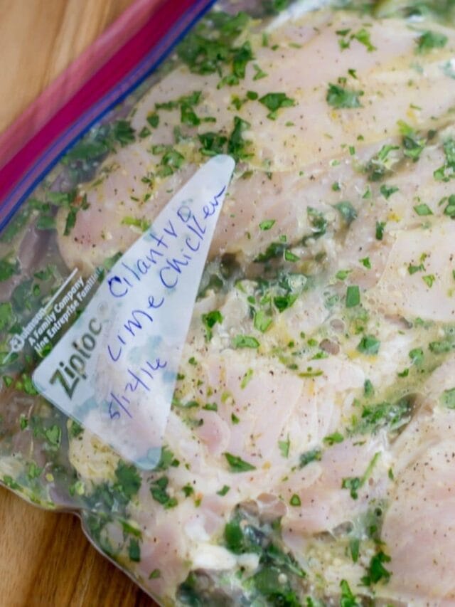 Freezer Meals Cilantro Lime Chicken