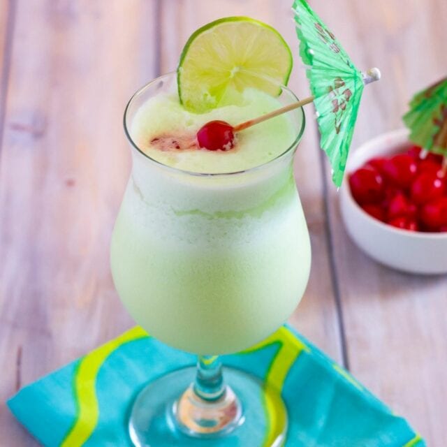 Midori Colada Cocktail Flour On My Face