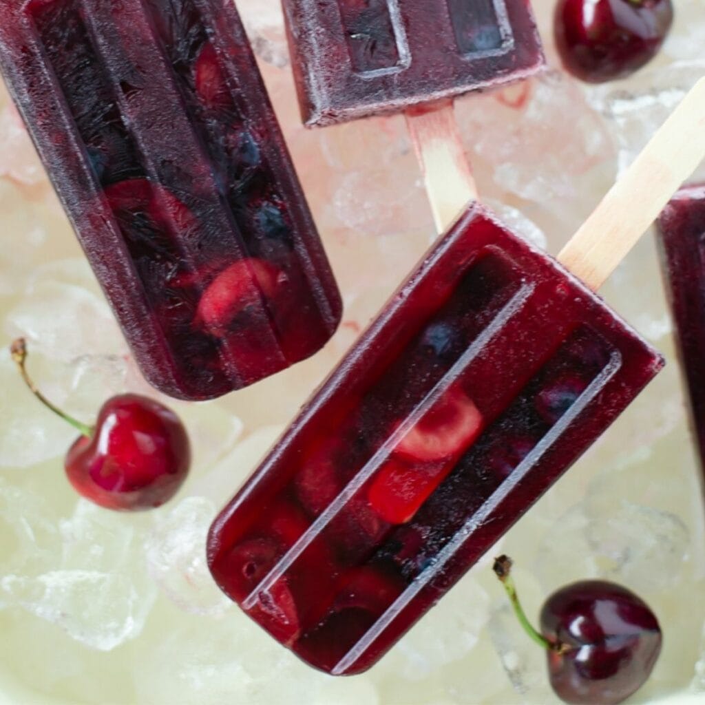 Cherry Berry Popsicle Recipe - Flour On My Face