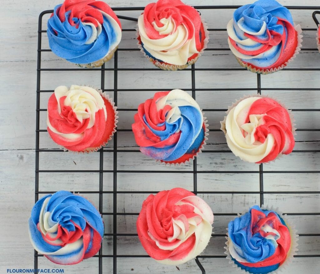 Red White and Blue Frosting - Flour On My Face