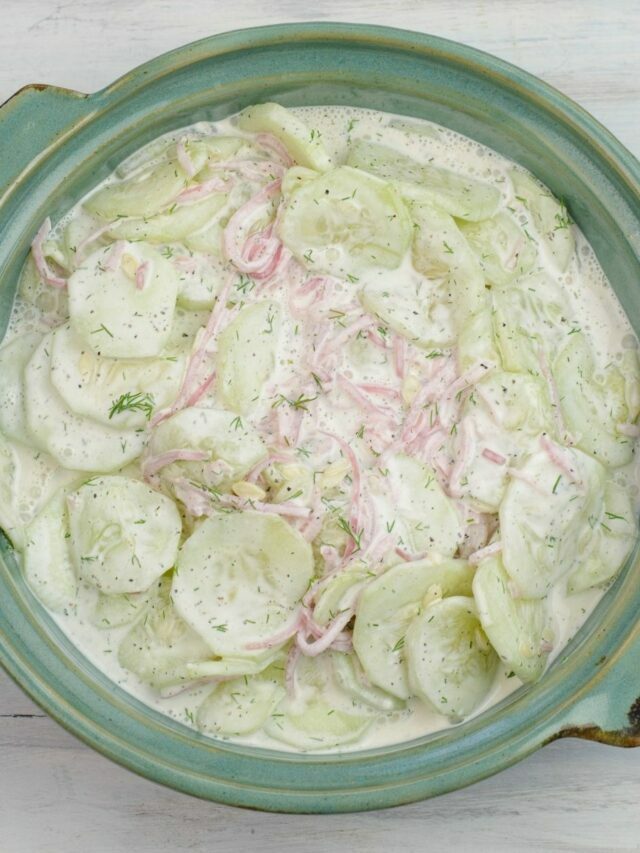 Creamy Cucumber Salad (with Mayo & Dill)