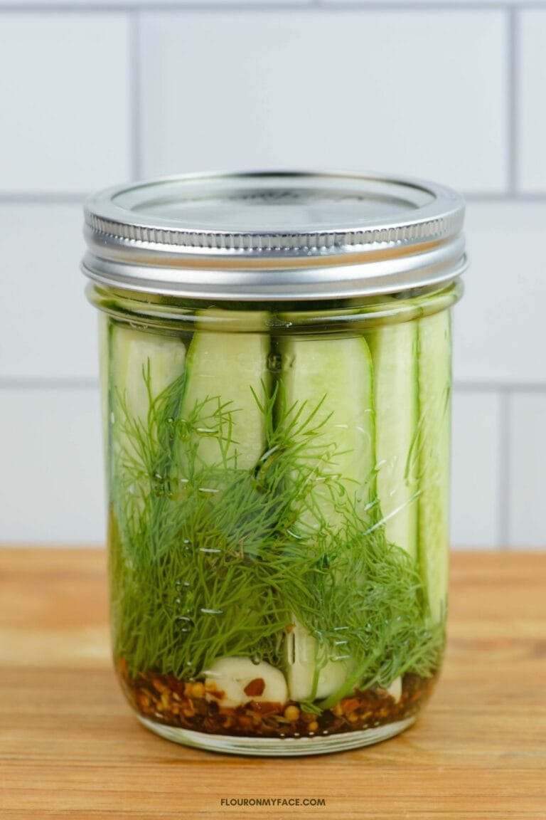 How to make Refrigerator Garlic Dill PicklesFlour On My Face