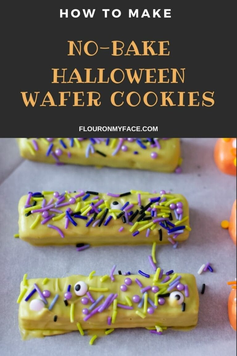 Easy No-Bake Halloween Wafer Cookies - Flour On My Face