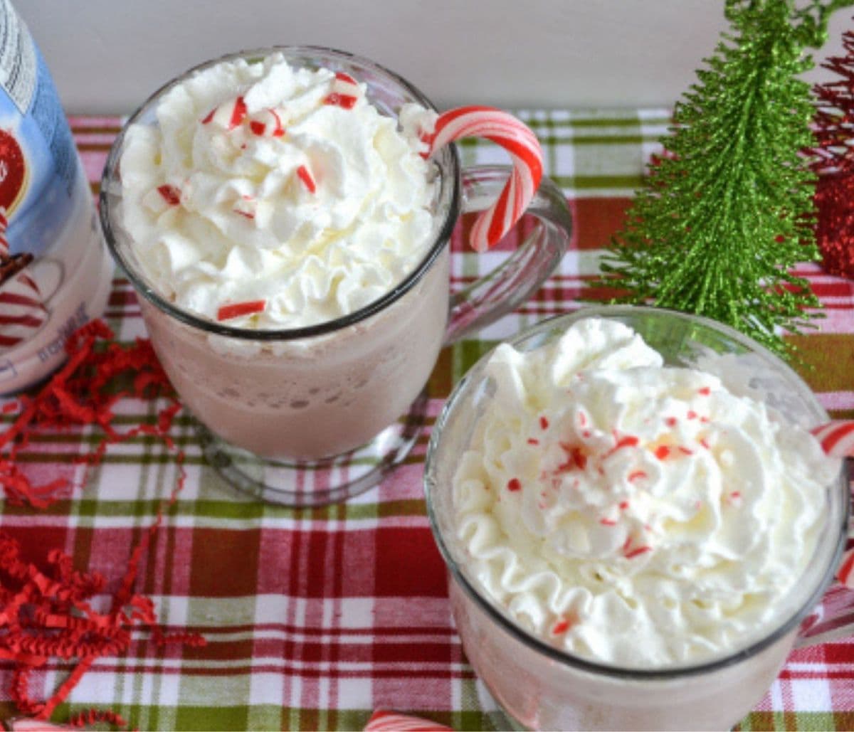 Peppermint Mocha Frozen Hot Cocoa made with Coffeemate Peppermint Mocha Creamer