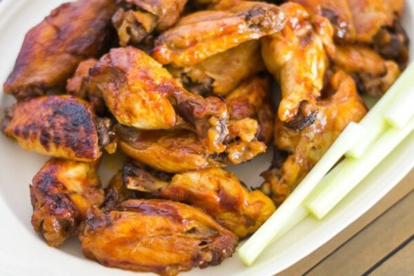 Crock Pot Honey BBQ Buffalo Chicken Wings - Flour On My Face