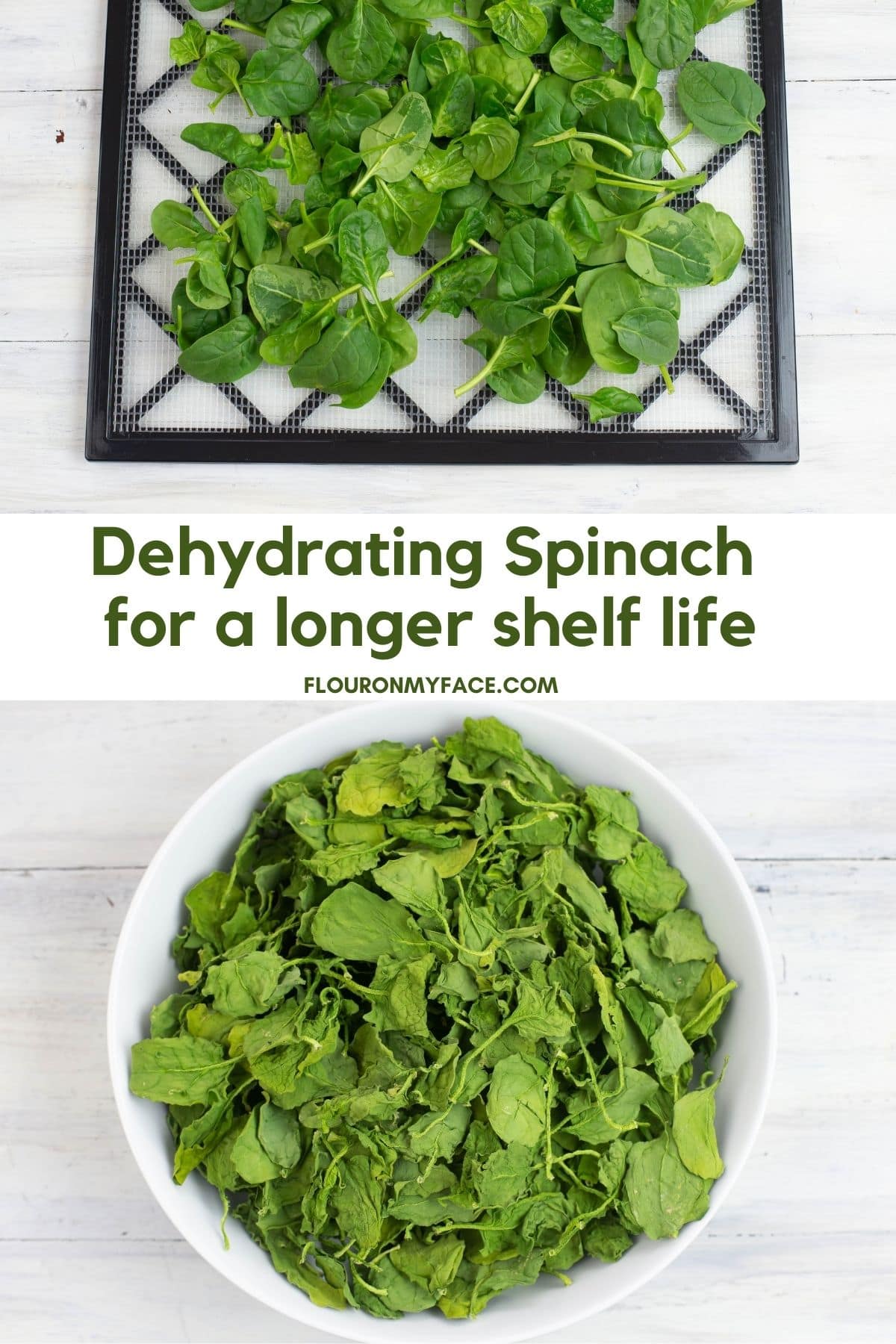 How to Dehydrate Spinach Flour On My Face
