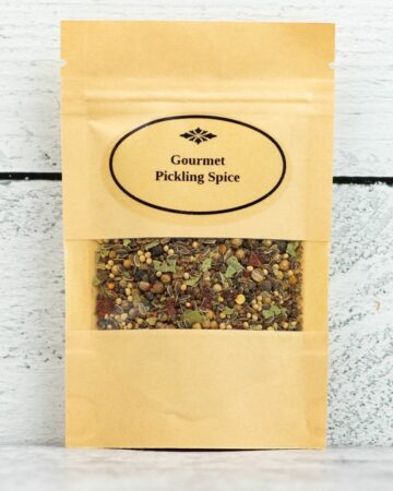 Pickling Spice in a Kraft brown sealed packaging.
