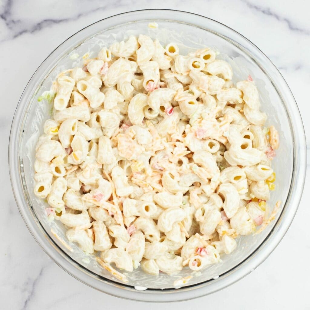 Sour Cream Cheddar Pasta Salad-Flour On My Face