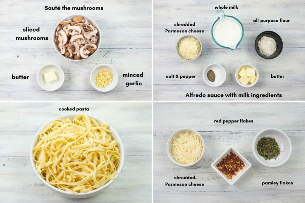 Mushroom Alfredo Sauce with Milk Flour On My Face